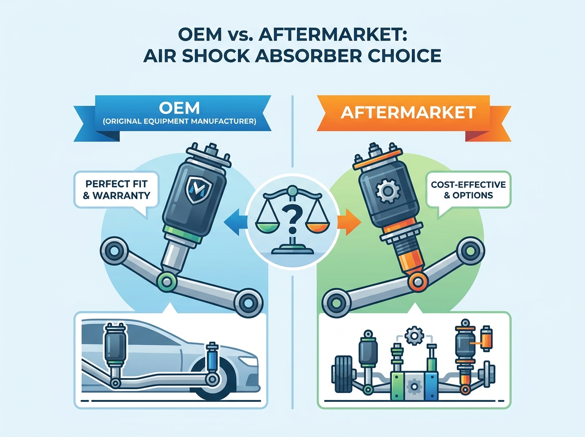 OEM air shock absorber installation